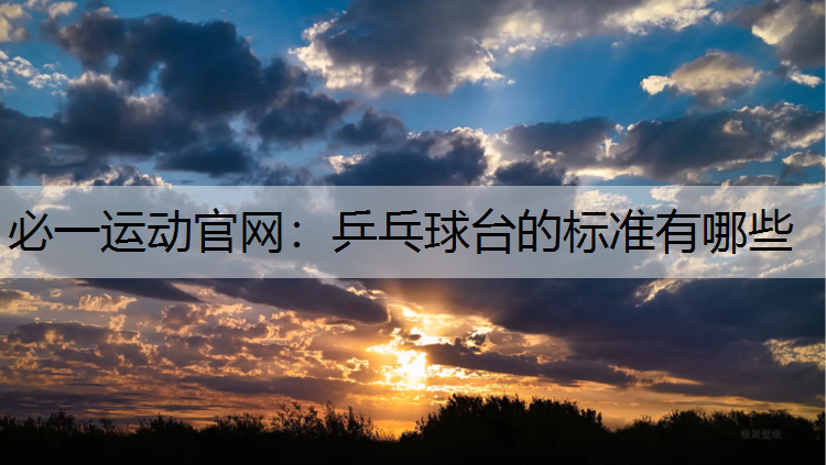 乒乓球台的标准有哪些
